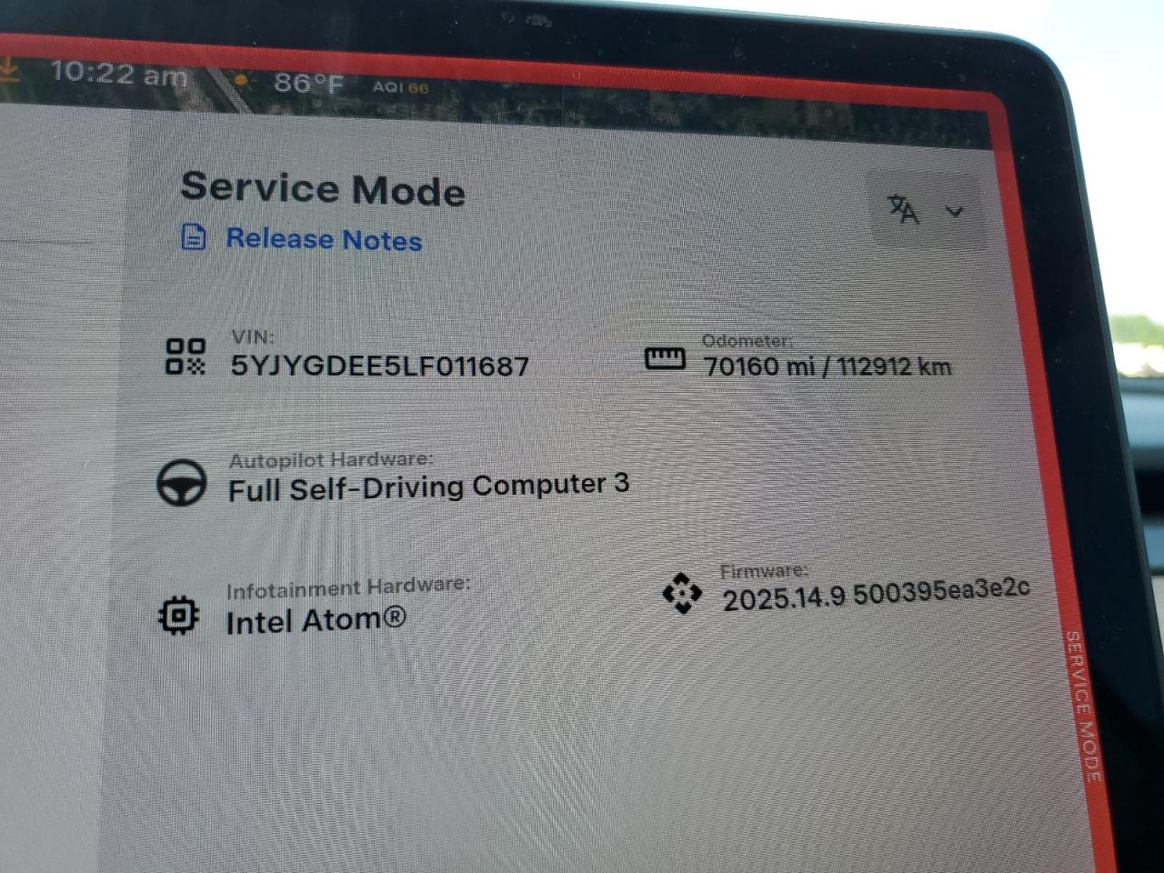2020 Tesla Model Y VIN: 5YJYGDEE5LF011687 Lot: 64645135