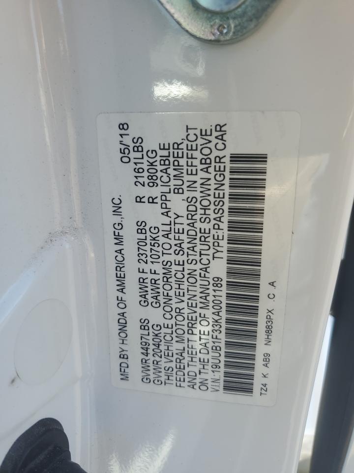19uub1f33ka001189 19UUB1F33KA001189 2020 Acura Tlx