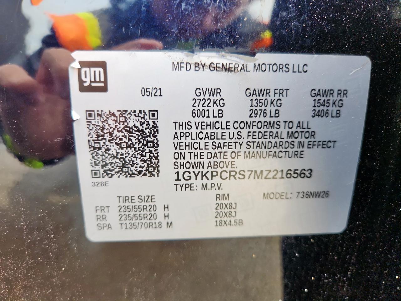 2021 Cadillac Xt6 Premium Luxury VIN: 1GYKPCRS7MZ216563 Lot: 64617015