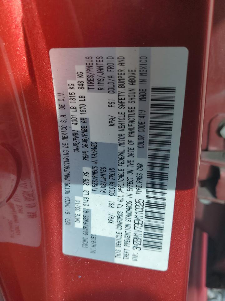2014 Mazda 3 Touring VIN: 3MZBM1V73EM110325 Lot: 63644175
