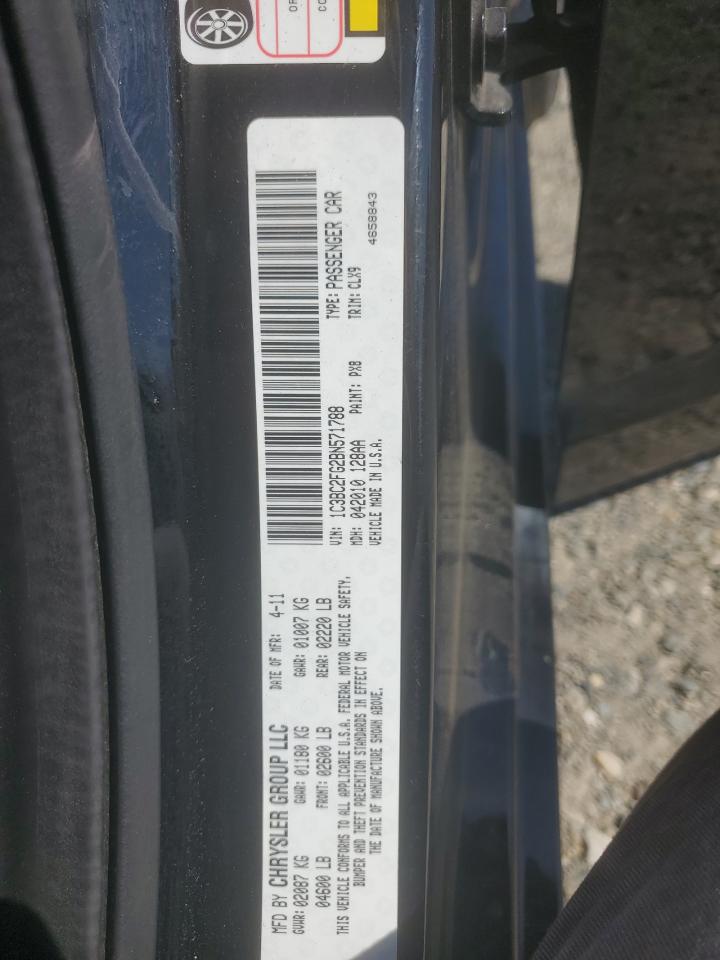2011 Chrysler 200 Limited VIN: 1C3BC2FG2BN571788 Lot: 65211825