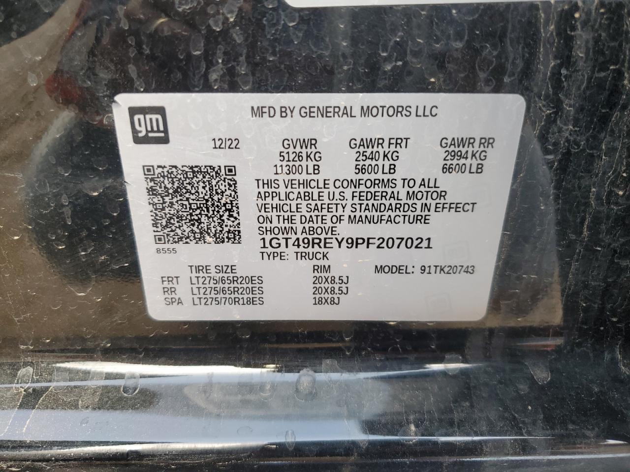2023 GMC Sierra K2500 Denali VIN: 1GT49REY9PF207021 Lot: 64684595