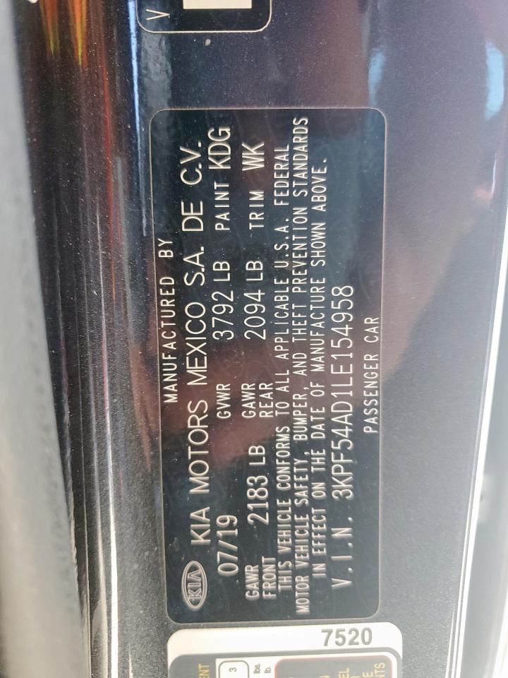 2020 Kia Forte Ex VIN: 3KPF54AD1LE154958 Lot: 65551085