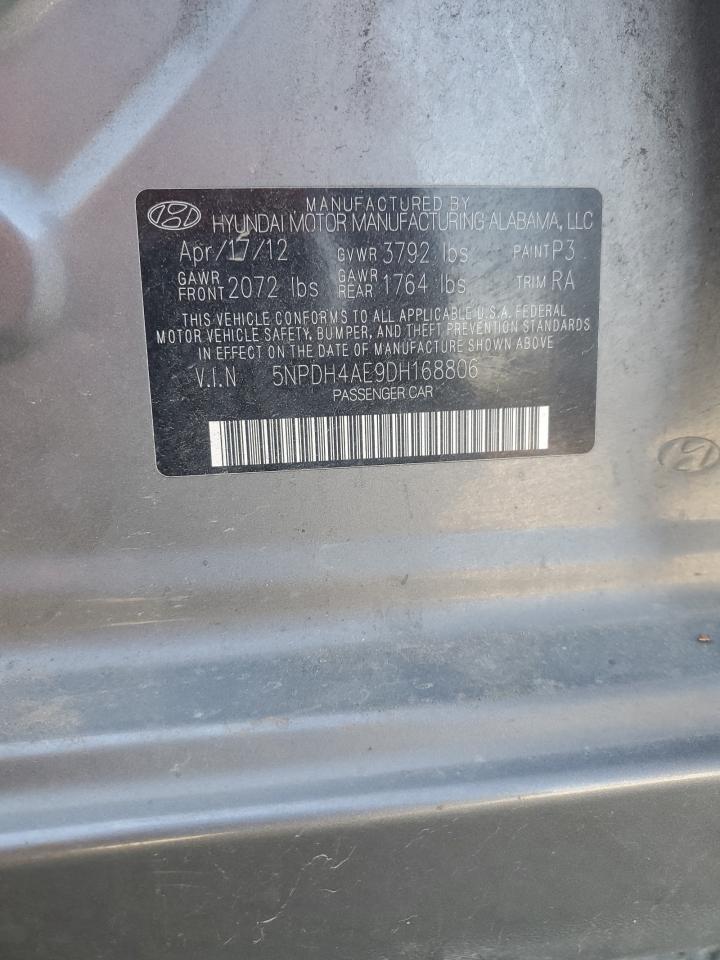 2013 Hyundai Elantra Gls VIN: 5NPDH4AE9DH168806 Lot: 62367335