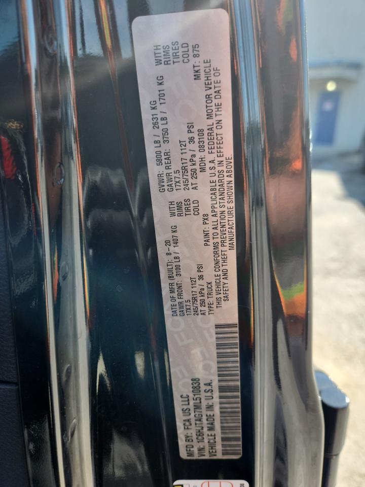 2021 Jeep Gladiator Sport VIN: 1C6HJTAG7ML510838 Lot: 63393715