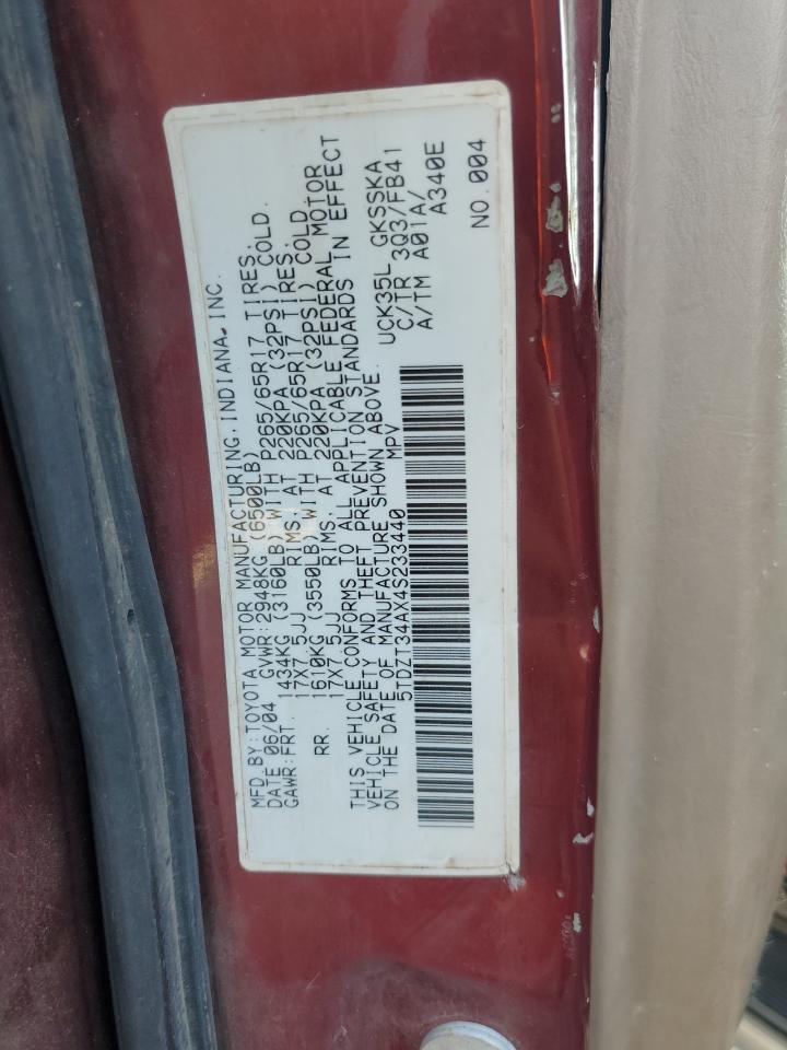 2004 Toyota Sequoia Sr5 VIN: 5TDZT34AX4S233440 Lot: 63788025