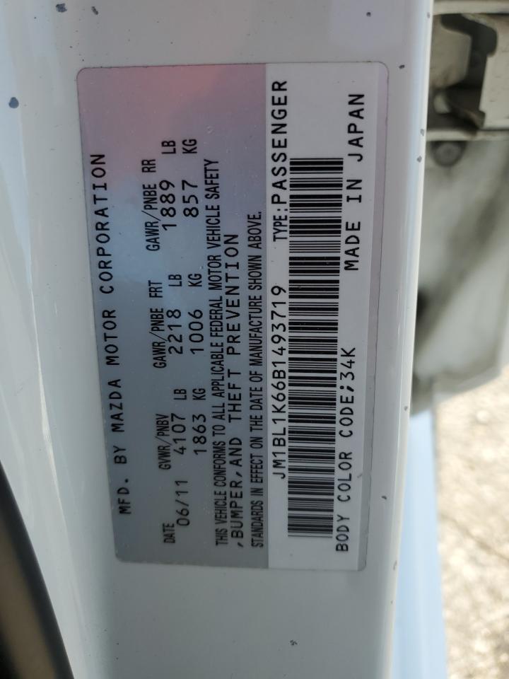 2011 Mazda 3 S VIN: JM1BL1K66B1493719 Lot: 64403255
