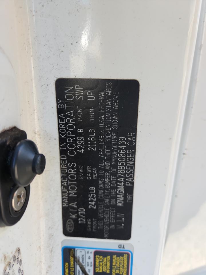 2011 Kia Optima Lx VIN: KNAGM4A78B5086439 Lot: 65158845