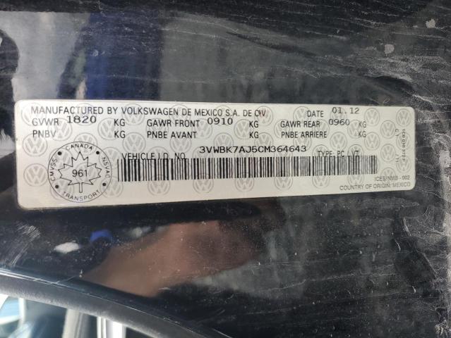 2012 VOLKSWAGEN JETTA   