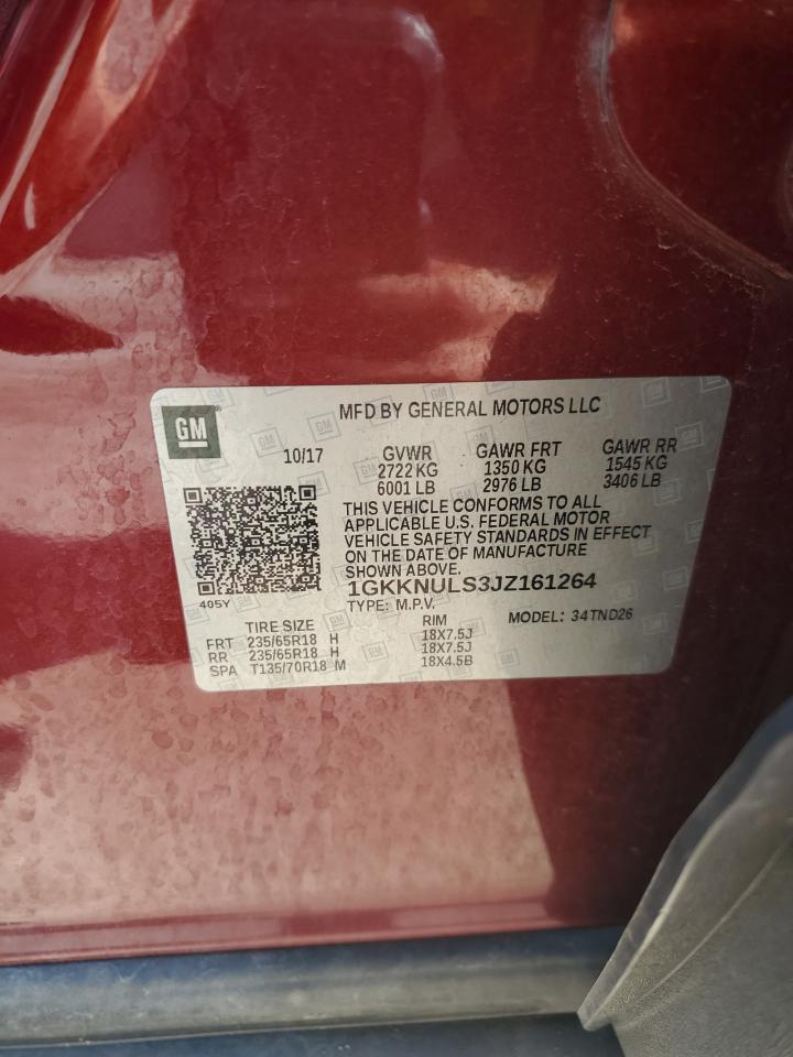 2018 GMC Acadia Slt-1 VIN: 1GKKNULS3JZ161264 Lot: 65927705