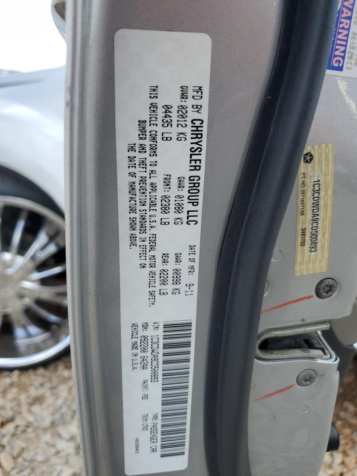 2012 Dodge Caliber Sxt VIN: 1C3CDWDA9CD500893 Lot: 63839935