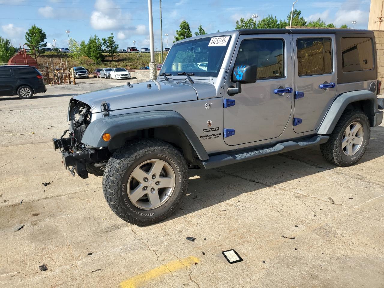 2016 Jeep Wrangler Unlimited Sport VIN: 1C4BJWDG6GL334705 Lot: 64258735