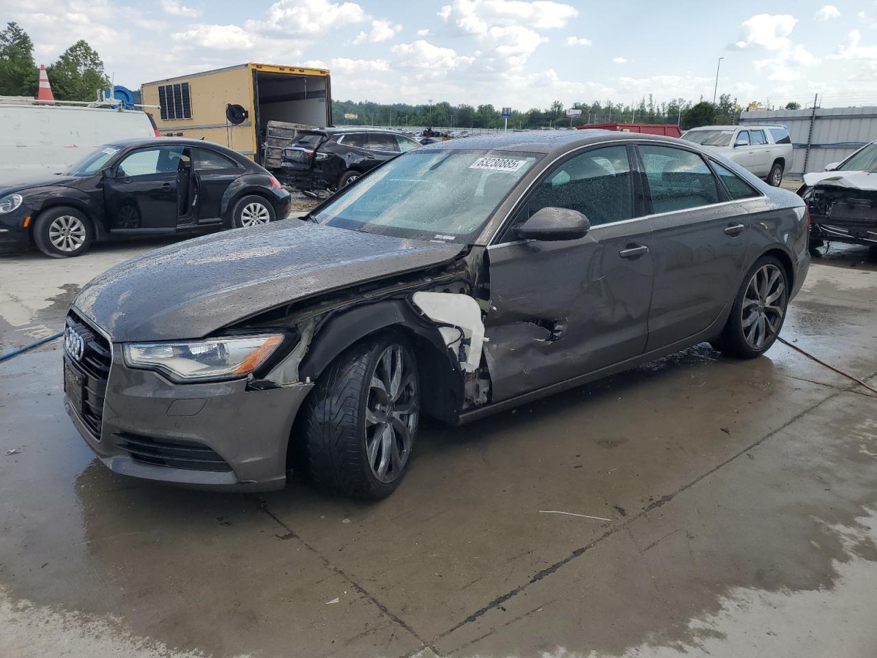 2014 Audi A6 Premium Plus grey null gas WAUDFAFC1EN066510 photo #1