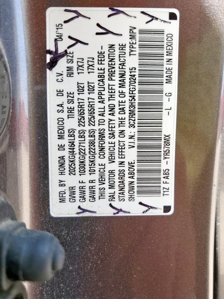 2015 Honda Cr-V Ex VIN: 3CZRM3H54FG702415 Lot: 65642285