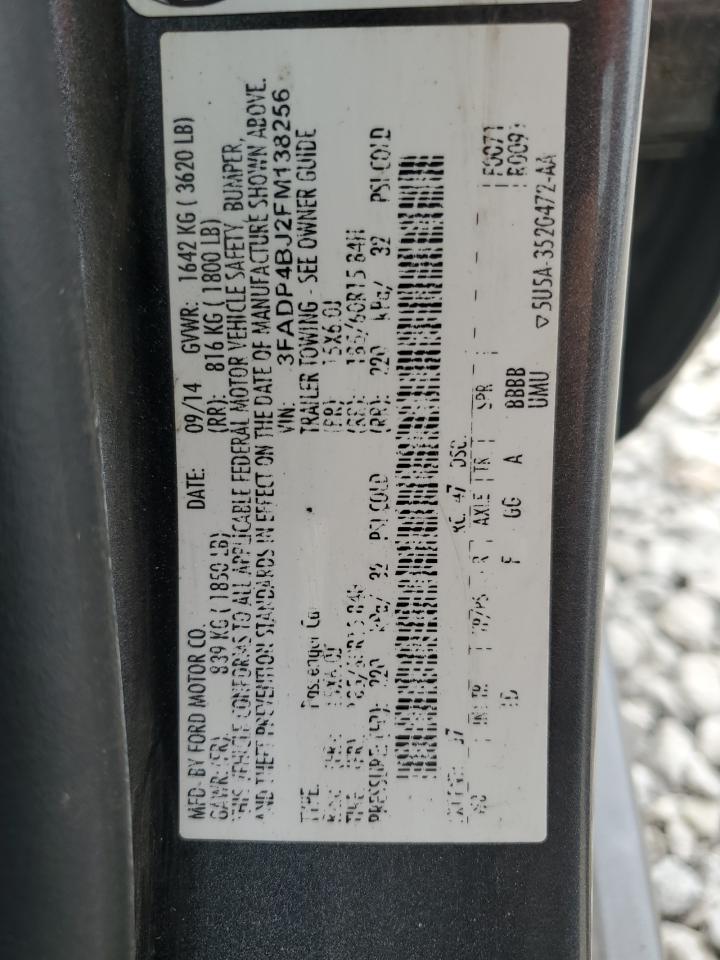 2015 Ford Fiesta Se VIN: 3FADP4BJ2FM138256 Lot: 64173545