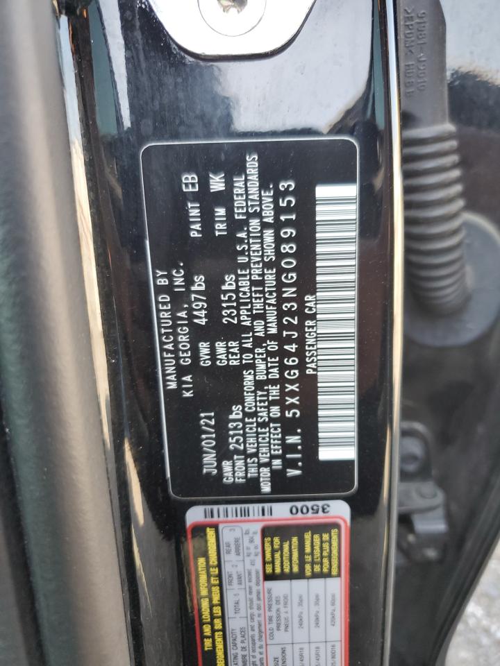 2022 Kia K5 Gt Line VIN: 5XXG64J23NG089153 Lot: 64675365