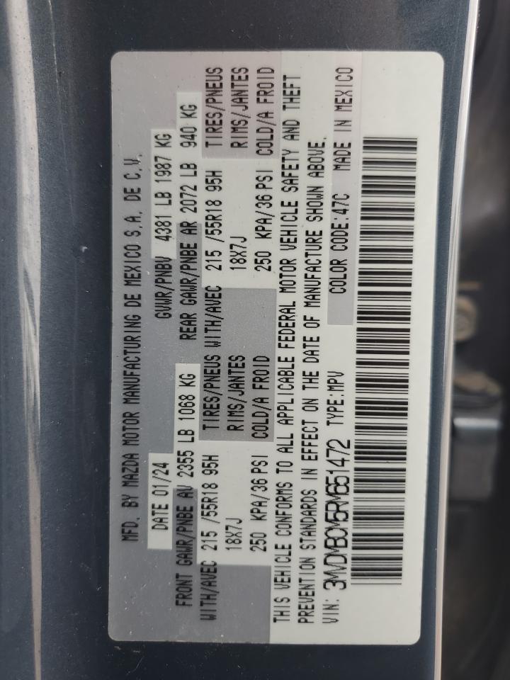 2024 Mazda Cx-30 Preferred VIN: 3MVDMBCM5RM651472 Lot: 66126895