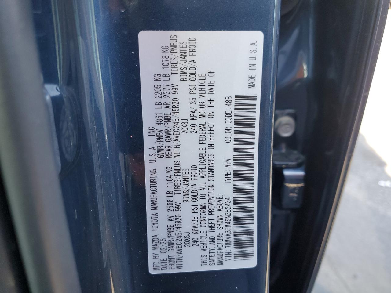 2025 Mazda Cx-50 Premium Plus VIN: 7MMVABEM4SN352434 Lot: 62935415