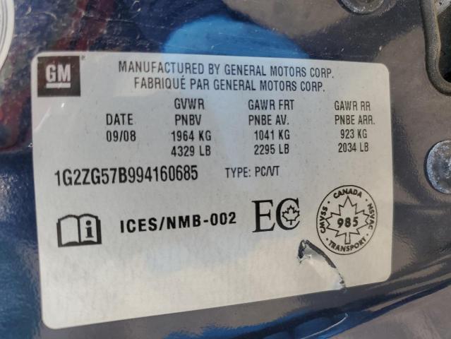 2009 PONTIAC G6   