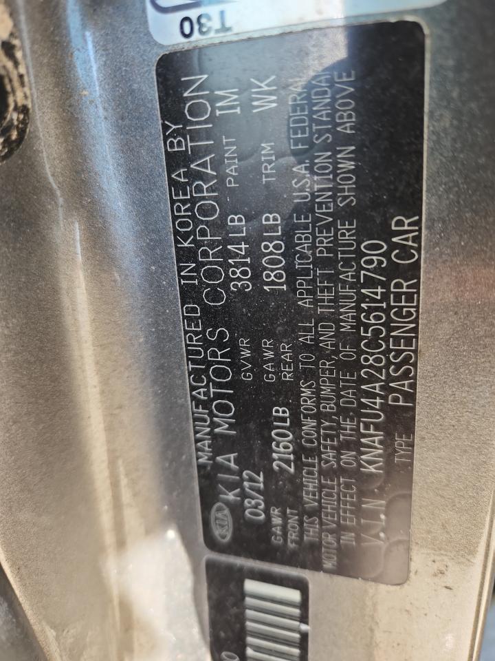 2012 Kia Forte Ex VIN: KNAFU4A28C5614790 Lot: 65382135