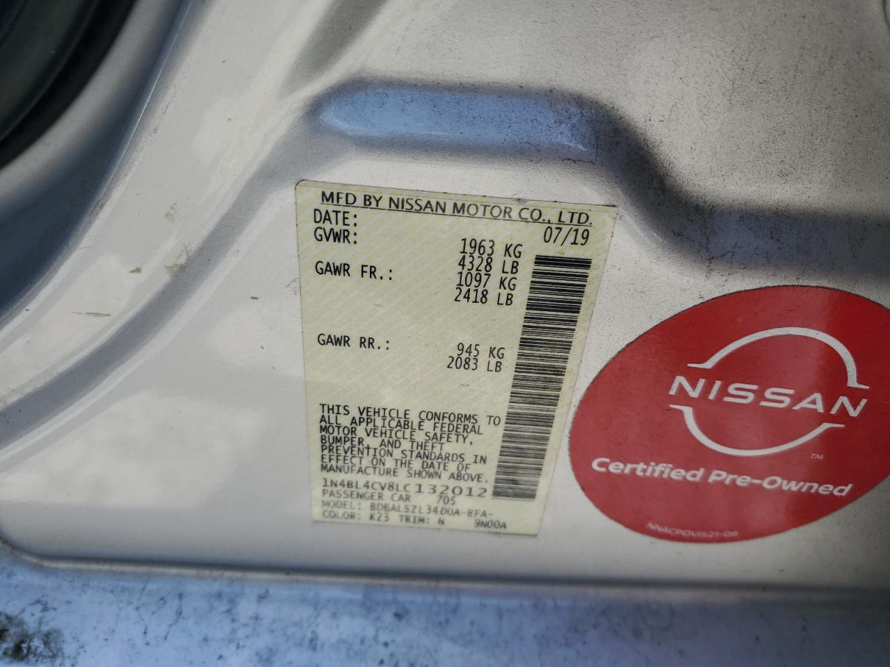 2020 Nissan Altima Sr VIN: 1N4BL4CV8LC132012 Lot: 63564615