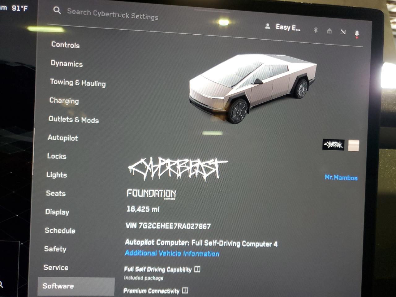 2024 Tesla Cybertruck VIN: 7G2CEHEE7RA027867 Lot: 65050765