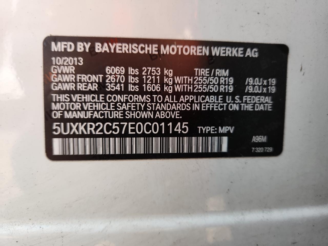 2014 BMW X5 Sdrive35I VIN: 5UXKR2C57E0C01145 Lot: 64237645