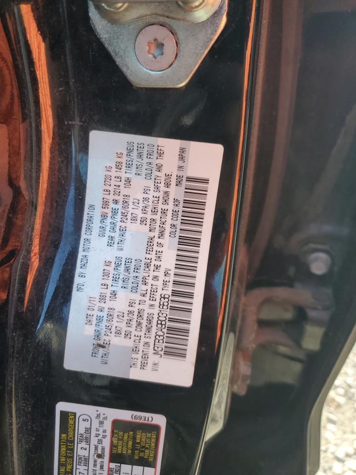 2011 Mazda Cx-9 VIN: JM3TB3CA9B0316536 Lot: 64839565