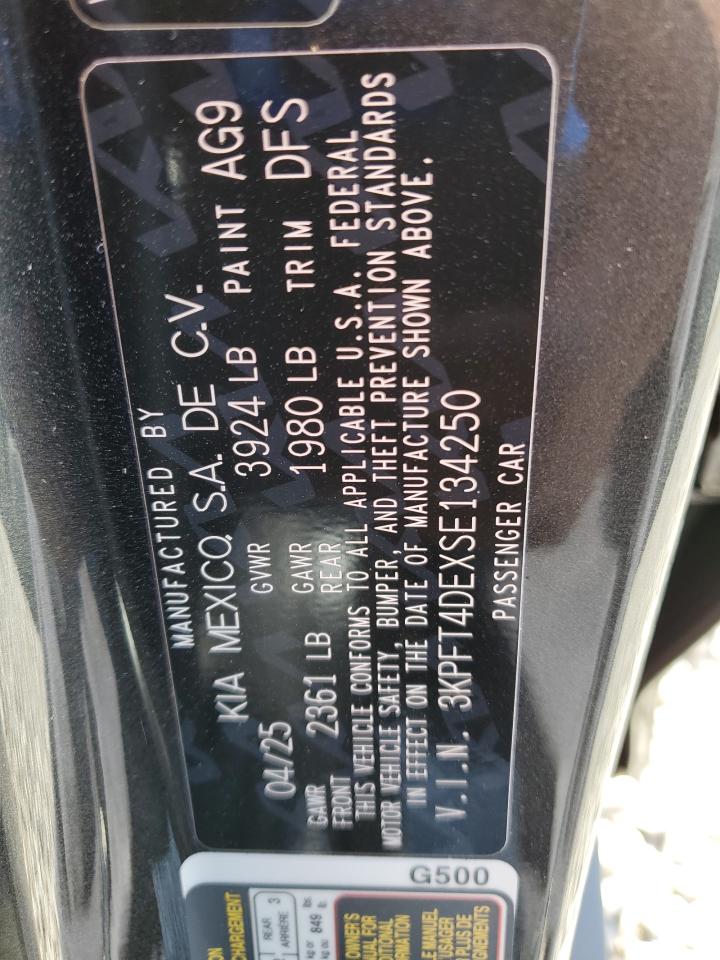 2025 Kia K4 Lx VIN: 3KPFT4DEXSE134250 Lot: 65738095