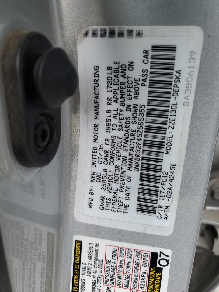 2005 Toyota Corolla Ce VIN: 1NXBR32E45Z565355 Lot: 65083015