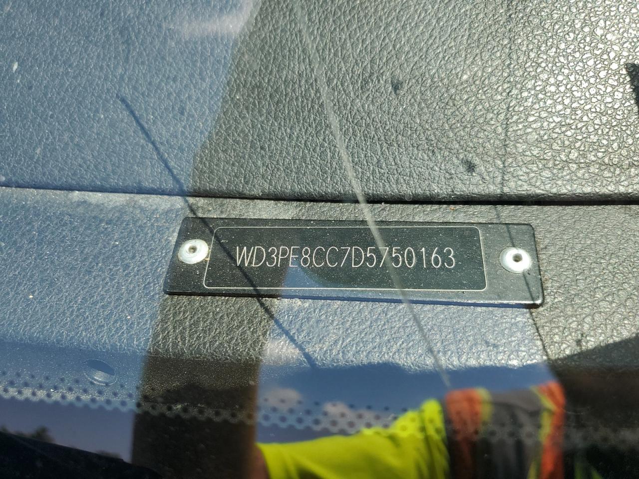 2013 Mercedes-Benz Sprinter 2500 VIN: WD3PE8CC7D5750163 Lot: 63304105