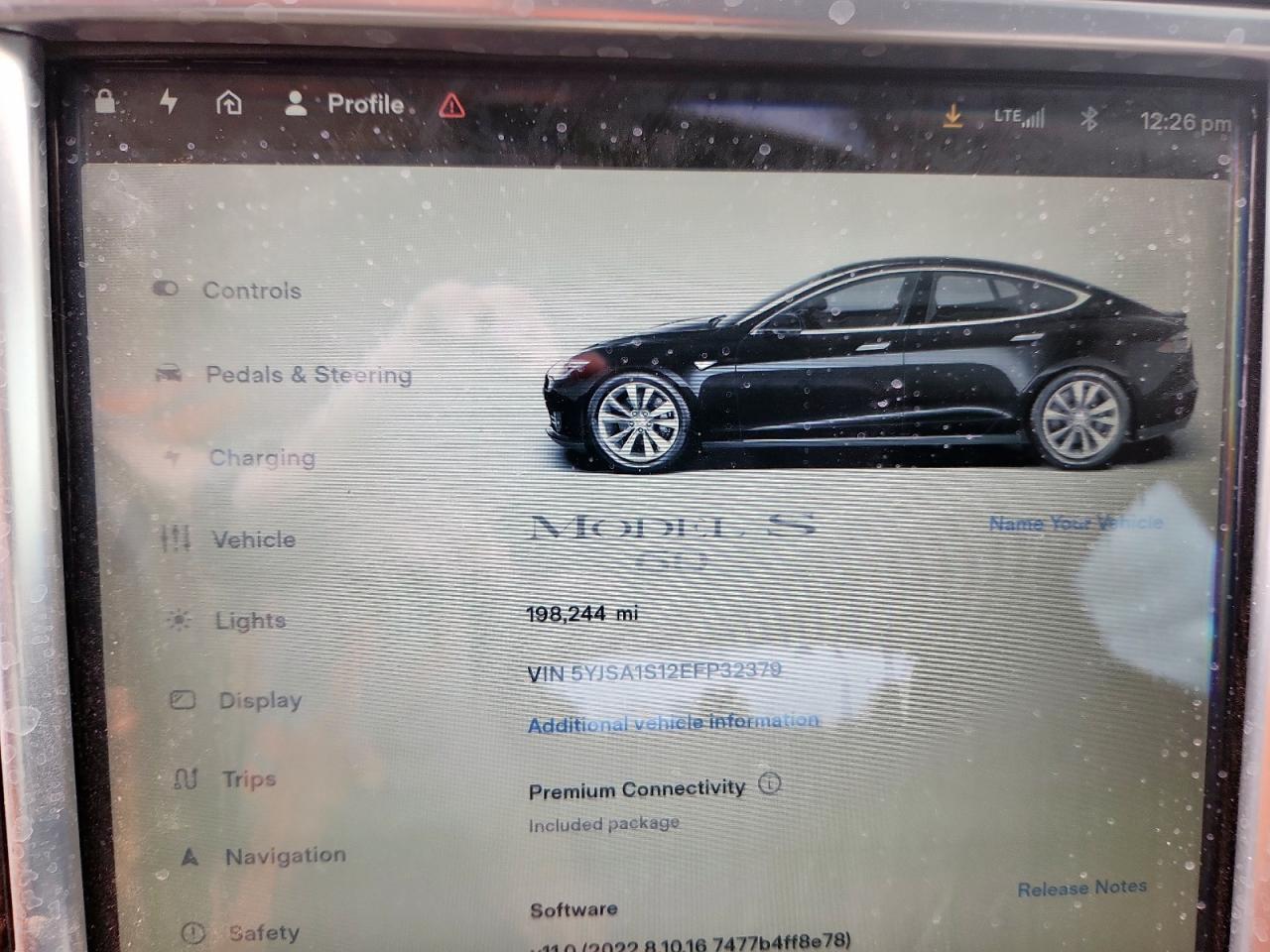 2014 Tesla Model S VIN: 5YJSA1S12EFP32379 Lot: 61994595