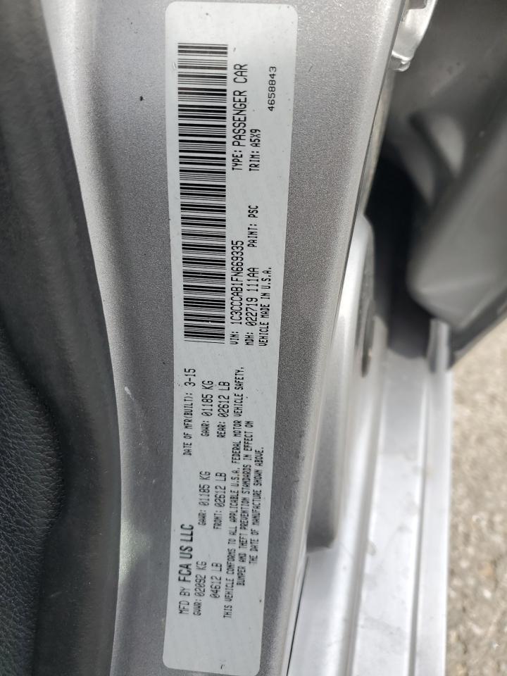 2015 Chrysler 200 Limited VIN: 1C3CCCAB1FN669335 Lot: 63912875