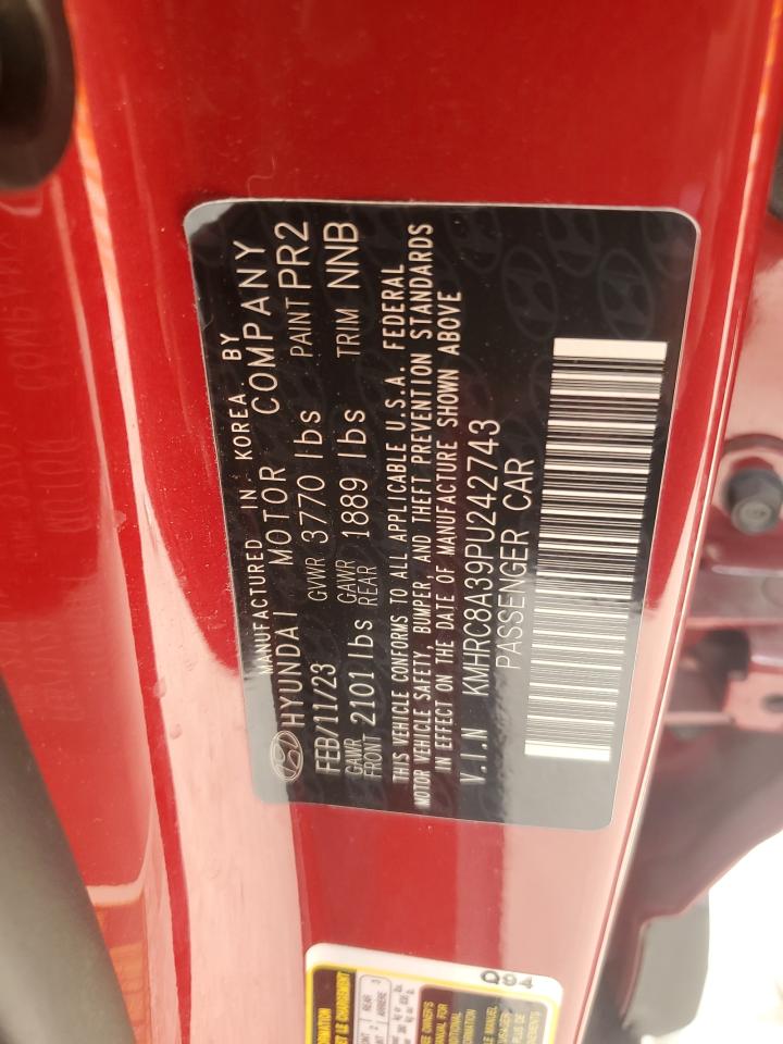 2023 Hyundai Venue Sel VIN: KMHRC8A39PU242743 Lot: 64310265