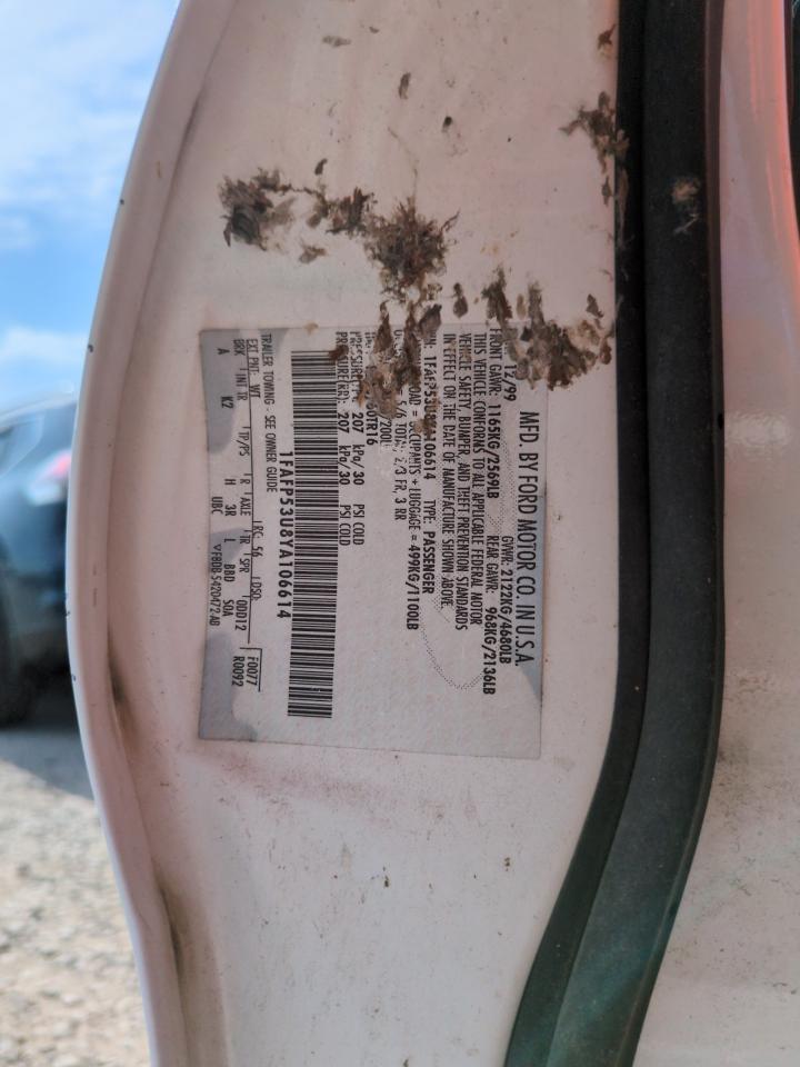 2000 Ford Taurus Se VIN: 1FAFP53U8YA106614 Lot: 65076365