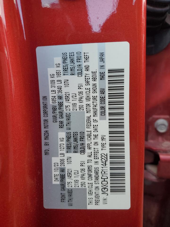 2024 Mazda Cx-90 Premium VIN: JM3KKDHD1R1144222 Lot: 63698775