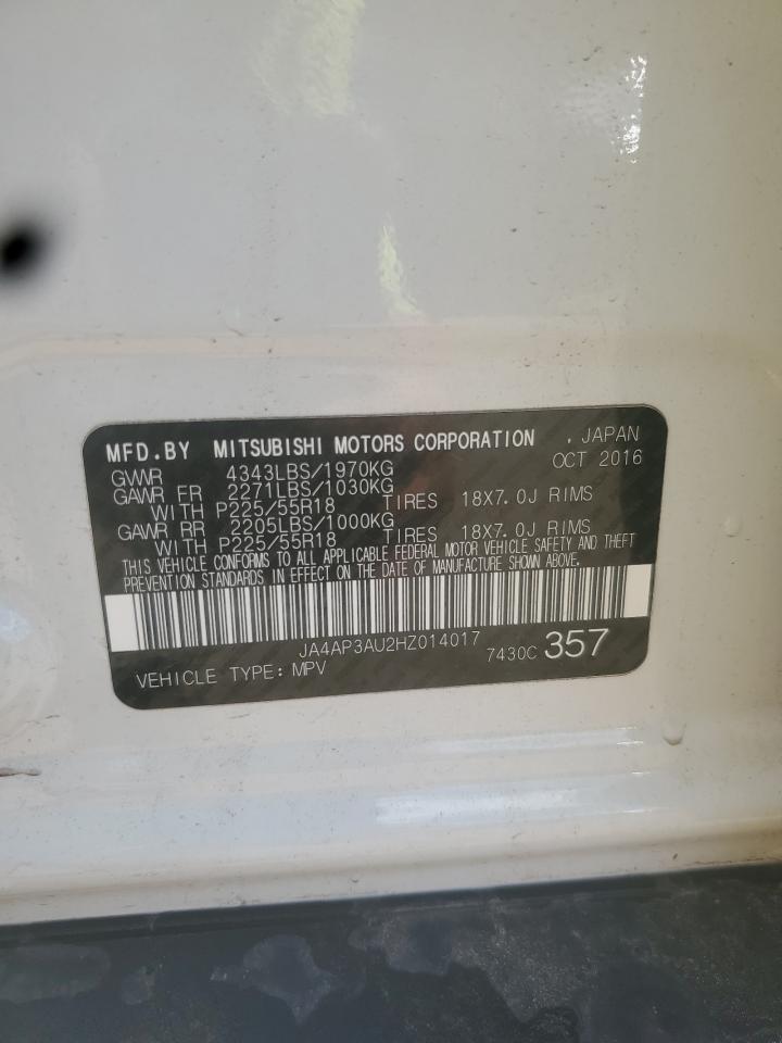 2017 Mitsubishi Outlander Sport Es VIN: JA4AP3AU2HZ014017 Lot: 63287615