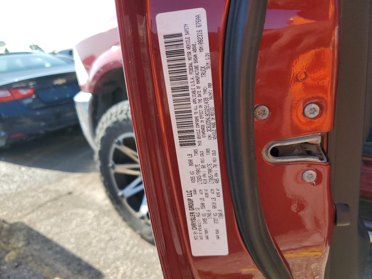 2012 Dodge Ram 2500 Laramie VIN: 3C6UD5NL8CG291439 Lot: 62462325