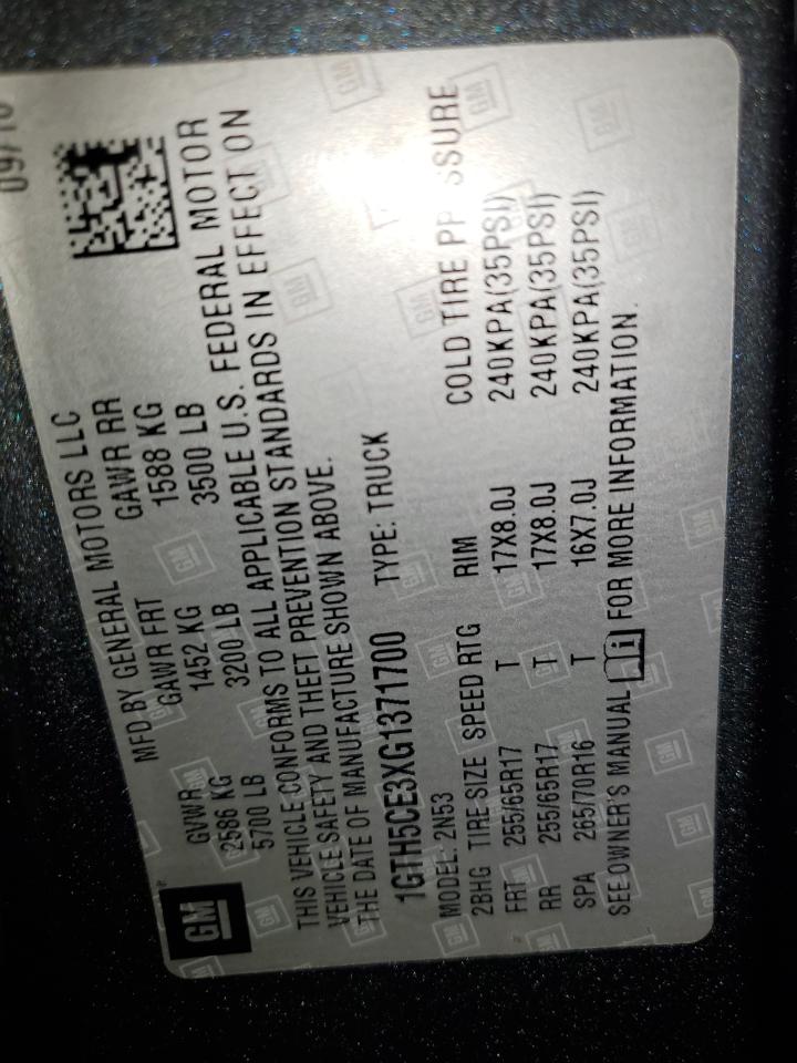 2016 GMC Canyon Sle VIN: 1GTH5CE3XG1371700 Lot: 65356785