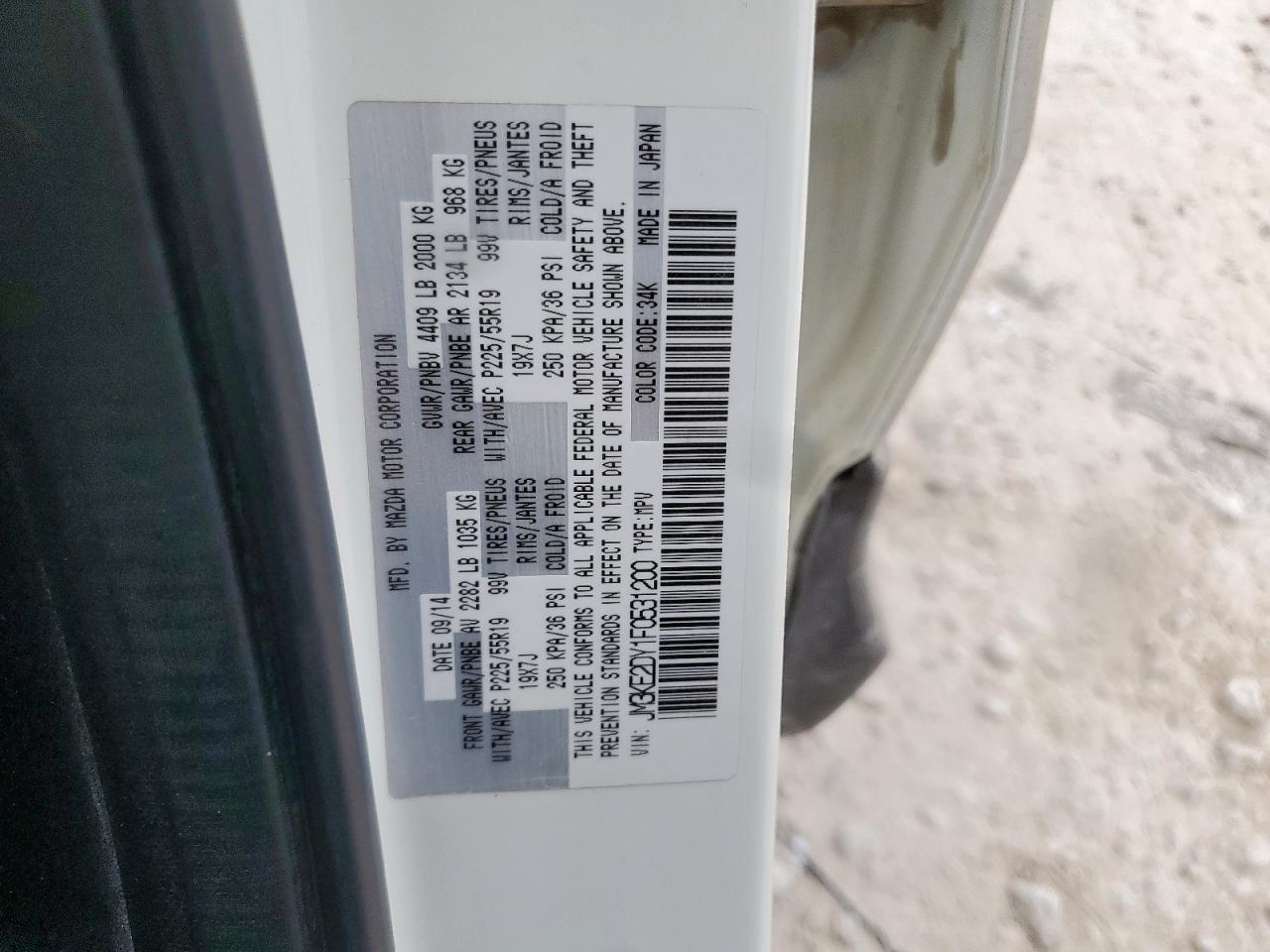 2015 Mazda Cx-5 Gt VIN: JM3KE2DY1F0531200 Lot: 64944965
