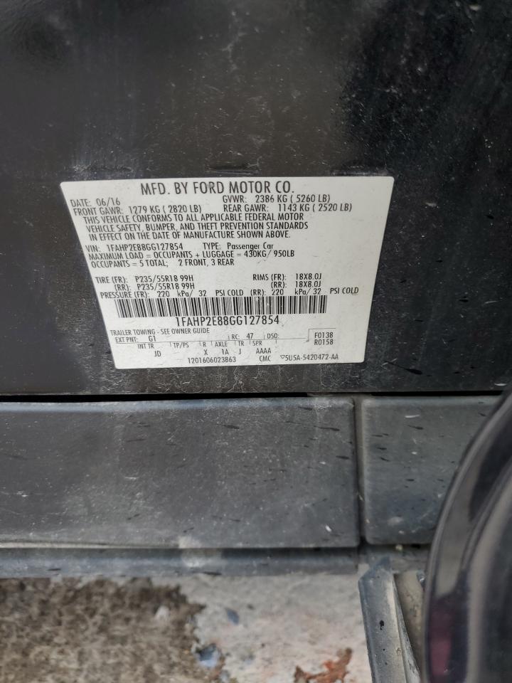 2016 Ford Taurus Sel VIN: 1FAHP2E88GG127854 Lot: 65043345