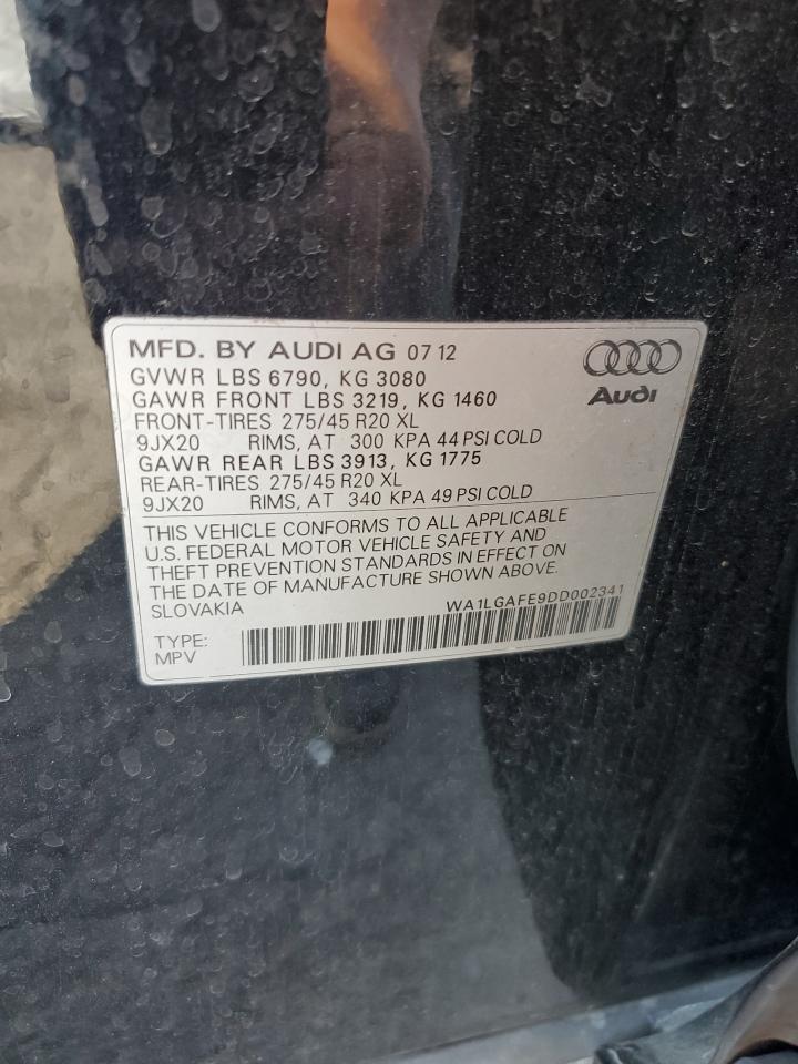 2013 Audi Q7 Premium Plus VIN: WA1LGAFE9DD002341 Lot: 65058605