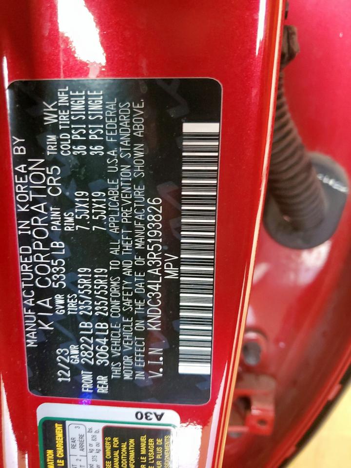 2024 Kia Ev6 Light VIN: KNDC34LA3R5193826 Lot: 64398135