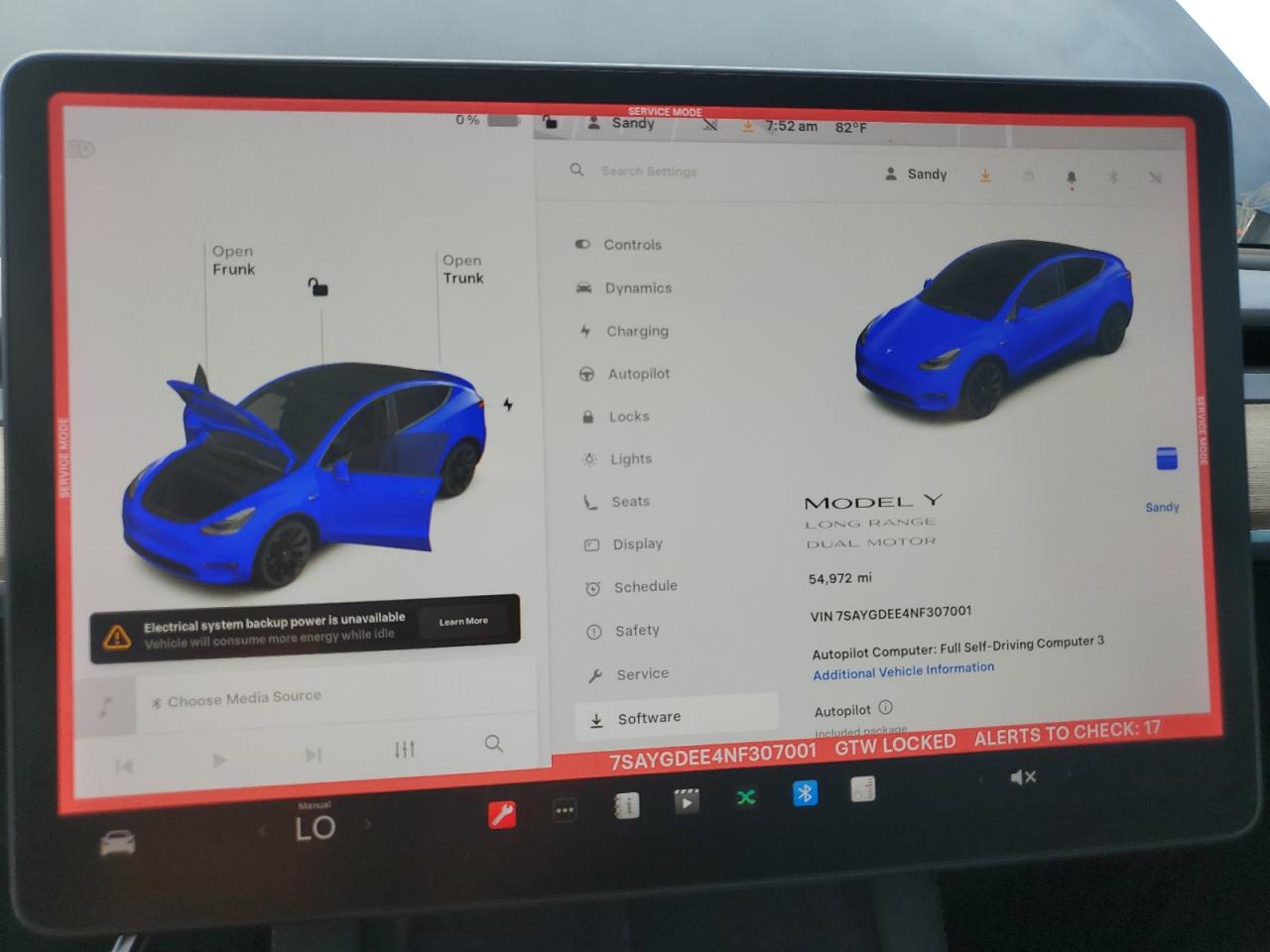 2022 Tesla Model Y VIN: 7SAYGDEE4NF307001 Lot: 63185465