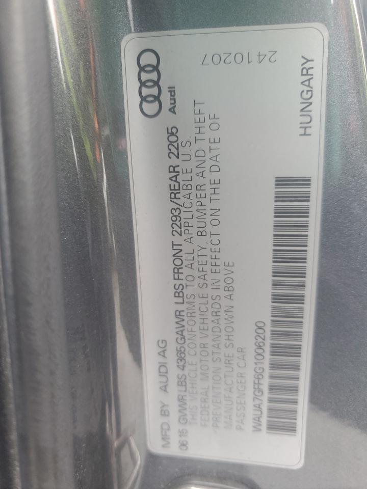 2016 Audi A3 Premium VIN: WAUA7GFF6G1006200 Lot: 64780925