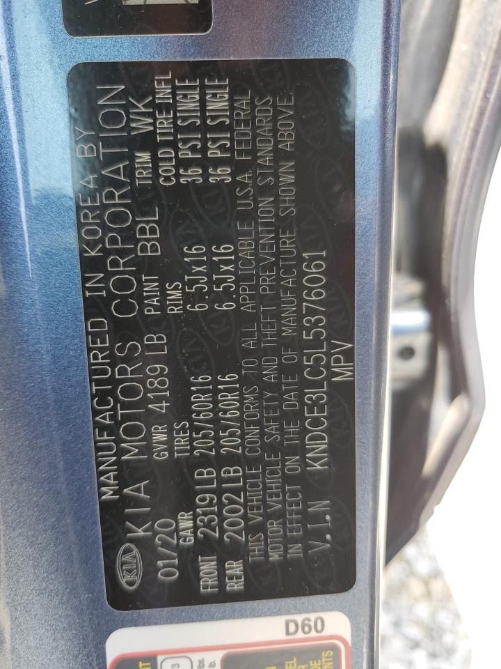 kndce3lc5l5376061 KNDCE3LC5L5376061 2020 Kia Niro Ex Premium