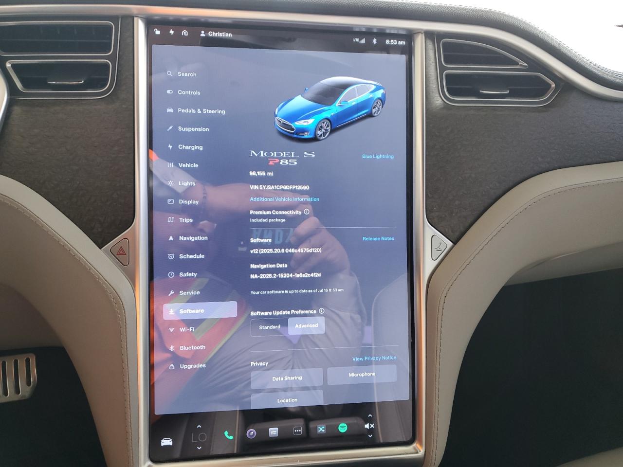 2013 Tesla Model S VIN: 5YJSA1CP6DFP12590 Lot: 65260825