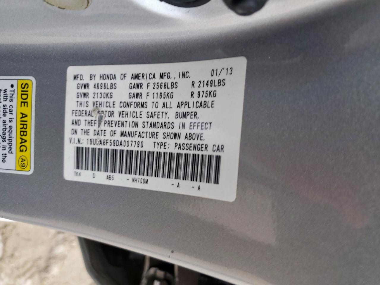 19uua8f59da007790 19UUA8F59DA007790 2013 Acura Tl Tech