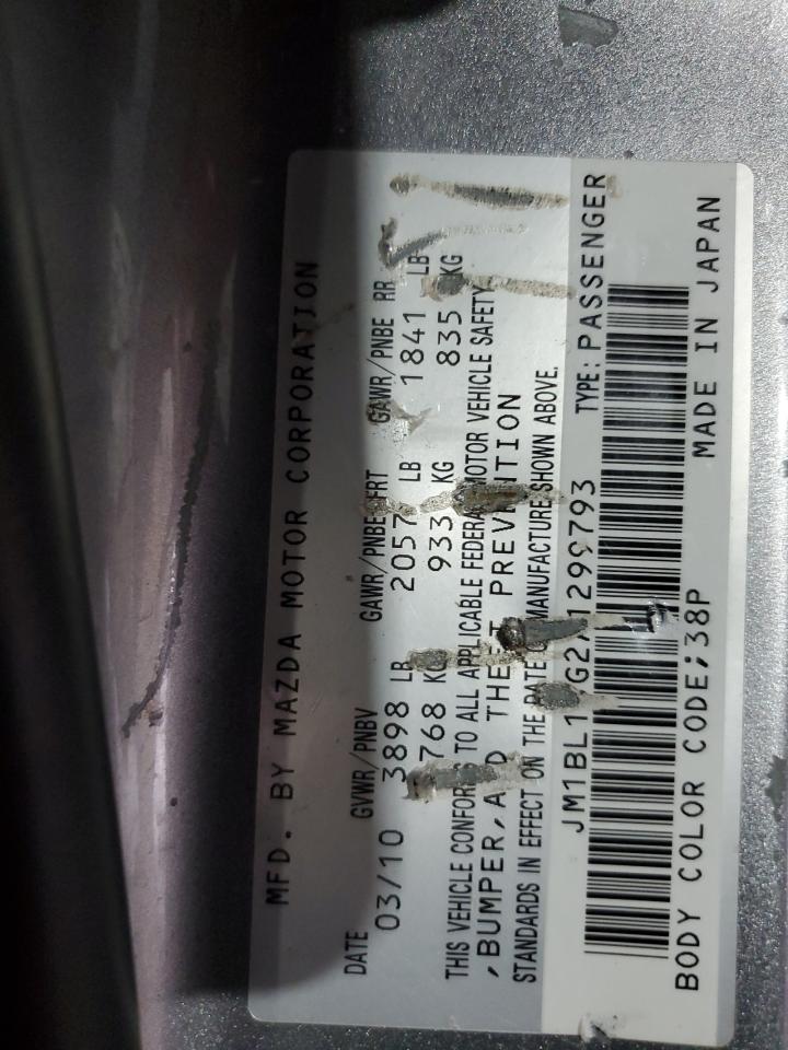 2010 Mazda 3 I VIN: JM1BL1SG2A1299793 Lot: 64430325