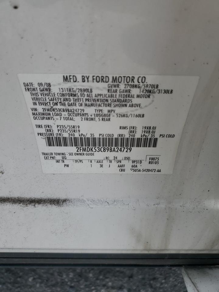 2009 Ford Flex Limited VIN: 2FMDK53C89BA24729 Lot: 65873705